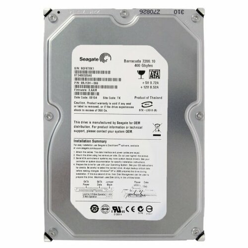 Жесткий диск Seagate 9BJ13H 400Gb SATAII 35 HDD 5960₽