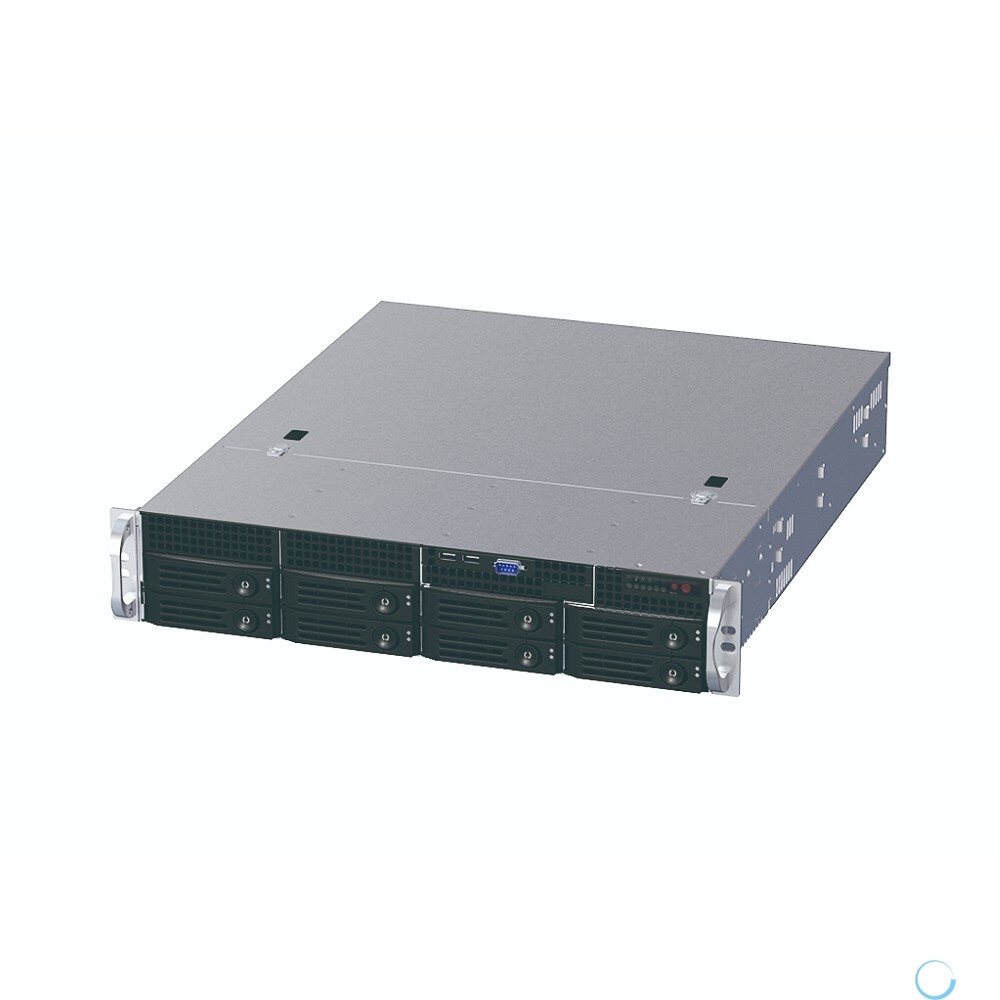 Ablecom CS-R25-31P 2U rackmount, 8+1 trays, 550W CRPS PSU(1+1) / 21" depth chassis / Supports ATX, Micro-ATX and