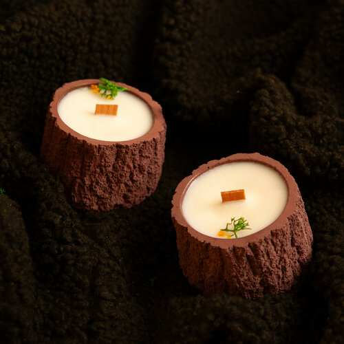 Набор свечей с деревянным фитилем 