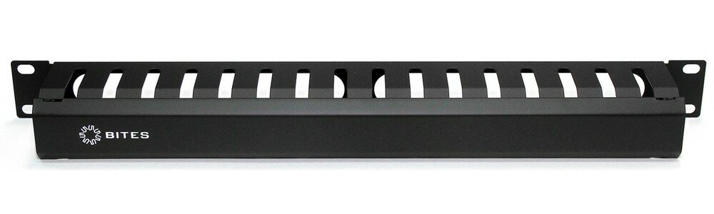 5bites Панель-органайзер кабеля CM-101B для сетевых шкафов гребенка / крышка / 1U / 19" / BLACK