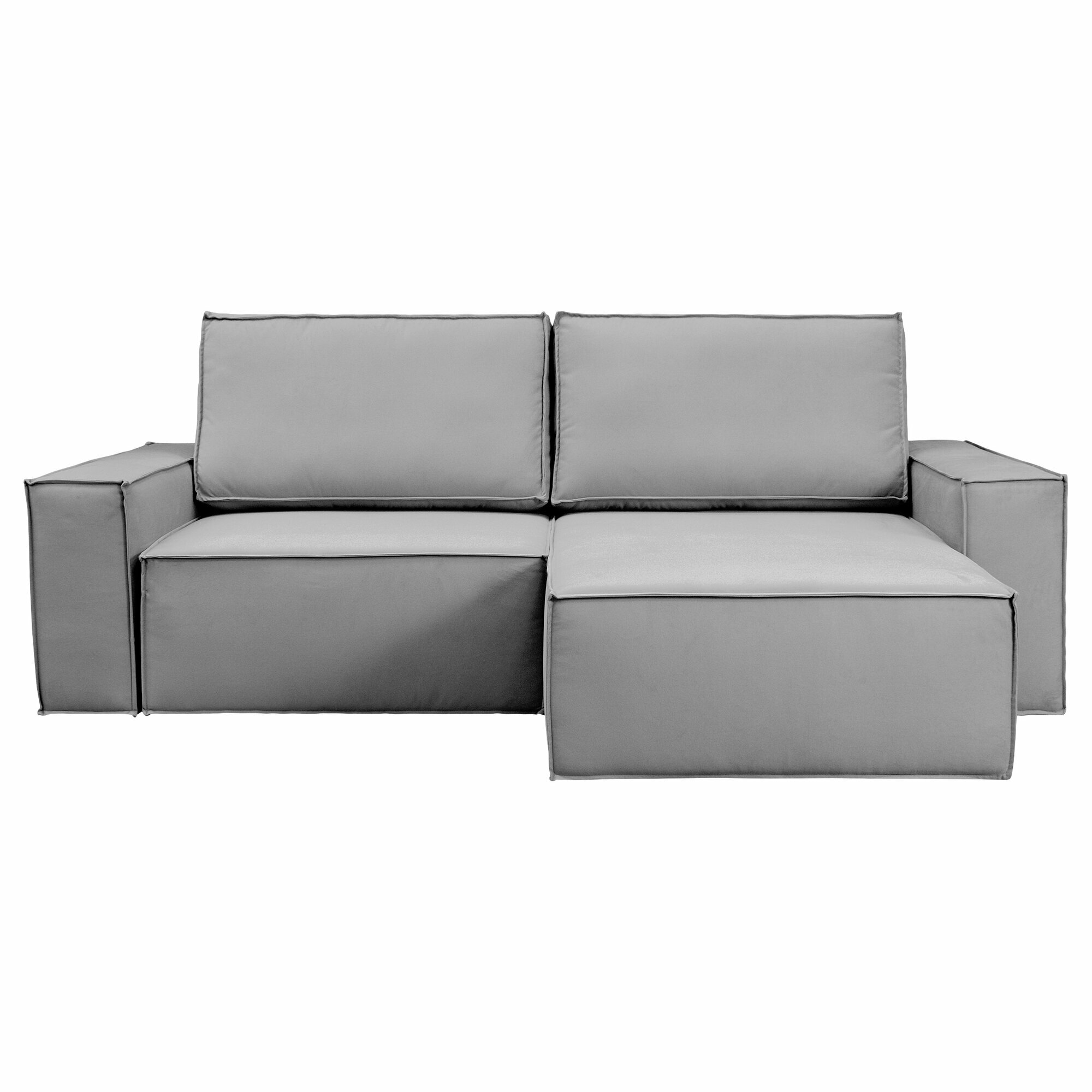 Угловой диван-кровать Forrest Конер светло-серый, правый угол, Еврокнижка, 250х155х65 см