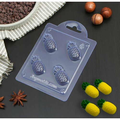 Форма для шоколада пластиковая Ананас мини, 4,1x2,7x1,1 см