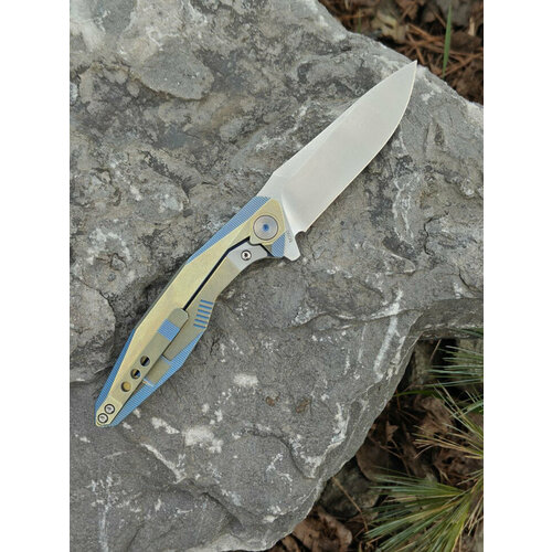 Нож складной Rike Knife 1508s Gold Blue нож складной cicada p от rike сталь m390