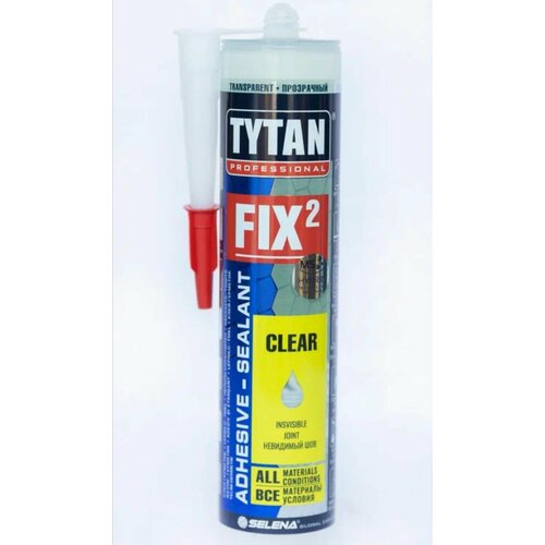 Монтажный клей/ Клей-герметик Tytan Professional Fix2 Clear, 290 мл, прозрачный, 3шт клей герметик монтажный tytan professional fix2 clear 290мл прозрачный арт 73914