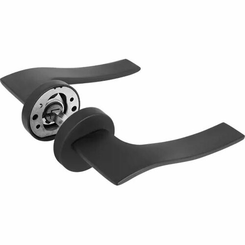 Дверные ручки 143 BL комплект цвет черный 4160₽