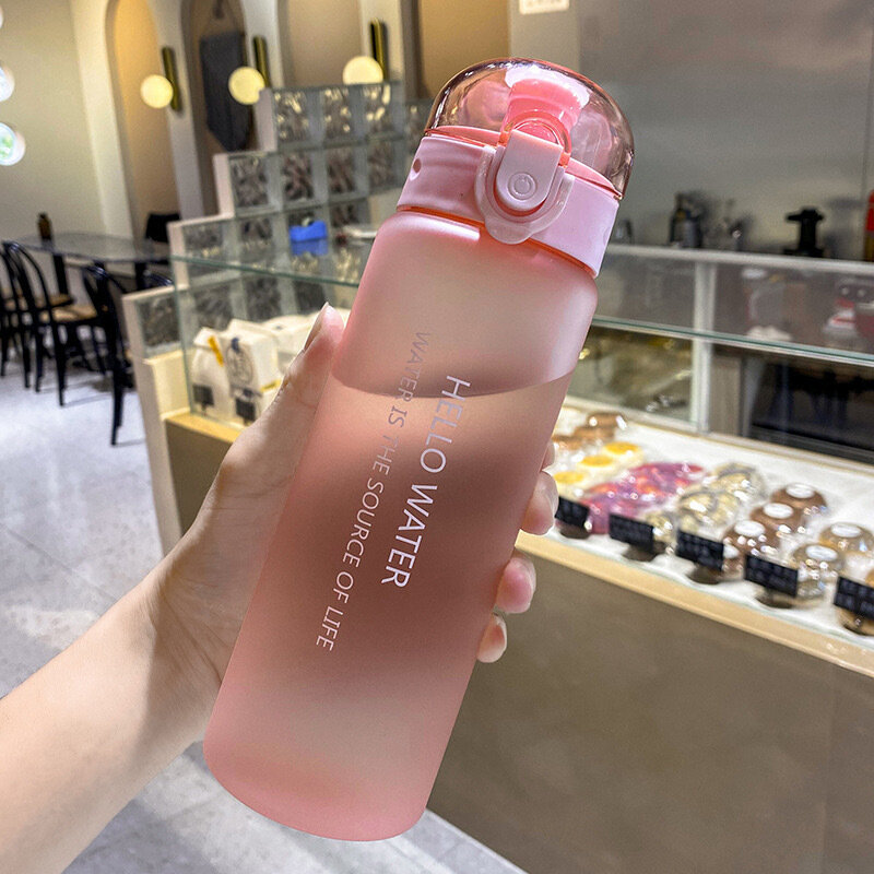 Бутылка для воды, спортивная бутылка, 780 мл, розовая матовая