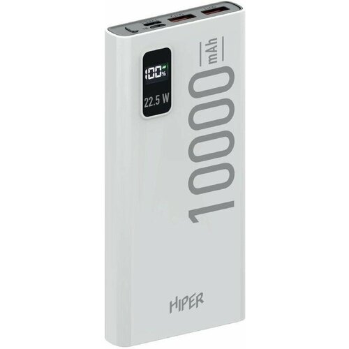 Мобильный аккумулятор Hiper EP 10000 10000mAh QCPD 3A белый EP 10000 WHITE 4800₽