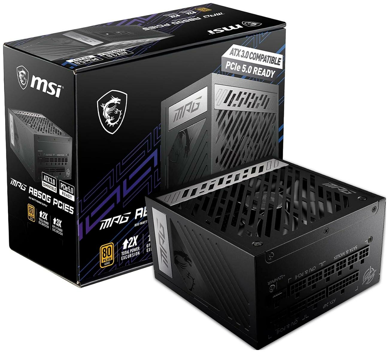 Блок питания MSI 850W ATX3.0 MPG A850G PCIE5 GOLD