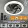 Управляемая светодиодная люстра с вент. FAN SIMPLE 65W+18W черная...