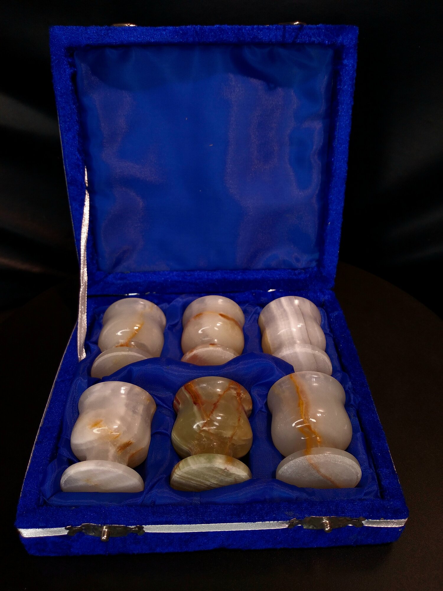 Набор рюмок Бархат, из полудрагоценного камня оникс, подарочная упаковка, 6 шт — фото 1