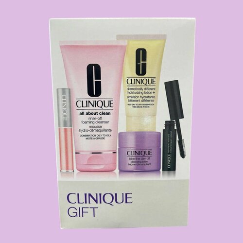 Clinique gift set 200 ml подарочный набор средства для умывания тушь бальзамы 9900₽