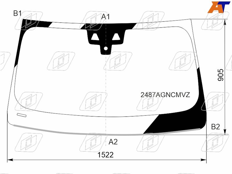 FYG 2487AGNCMVZ Стекло лобовое (Две камеры/ Датчик дождя/ Молдинг) BMW X3 17-