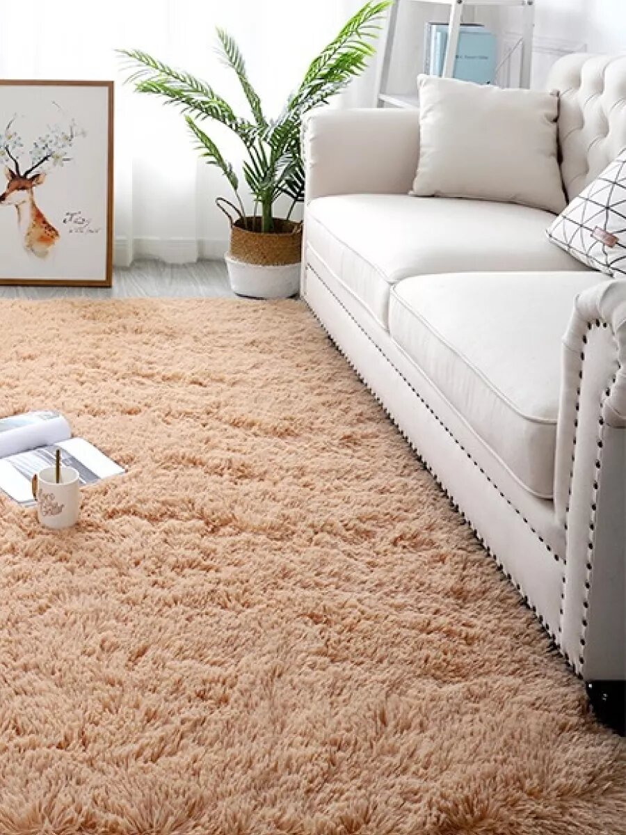 фото Ковер комнатный 80х160 см в прихожую и гостиную пушистый