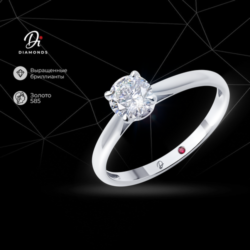 Кольцо Diamant, белое золото, 585 проба, размер 17