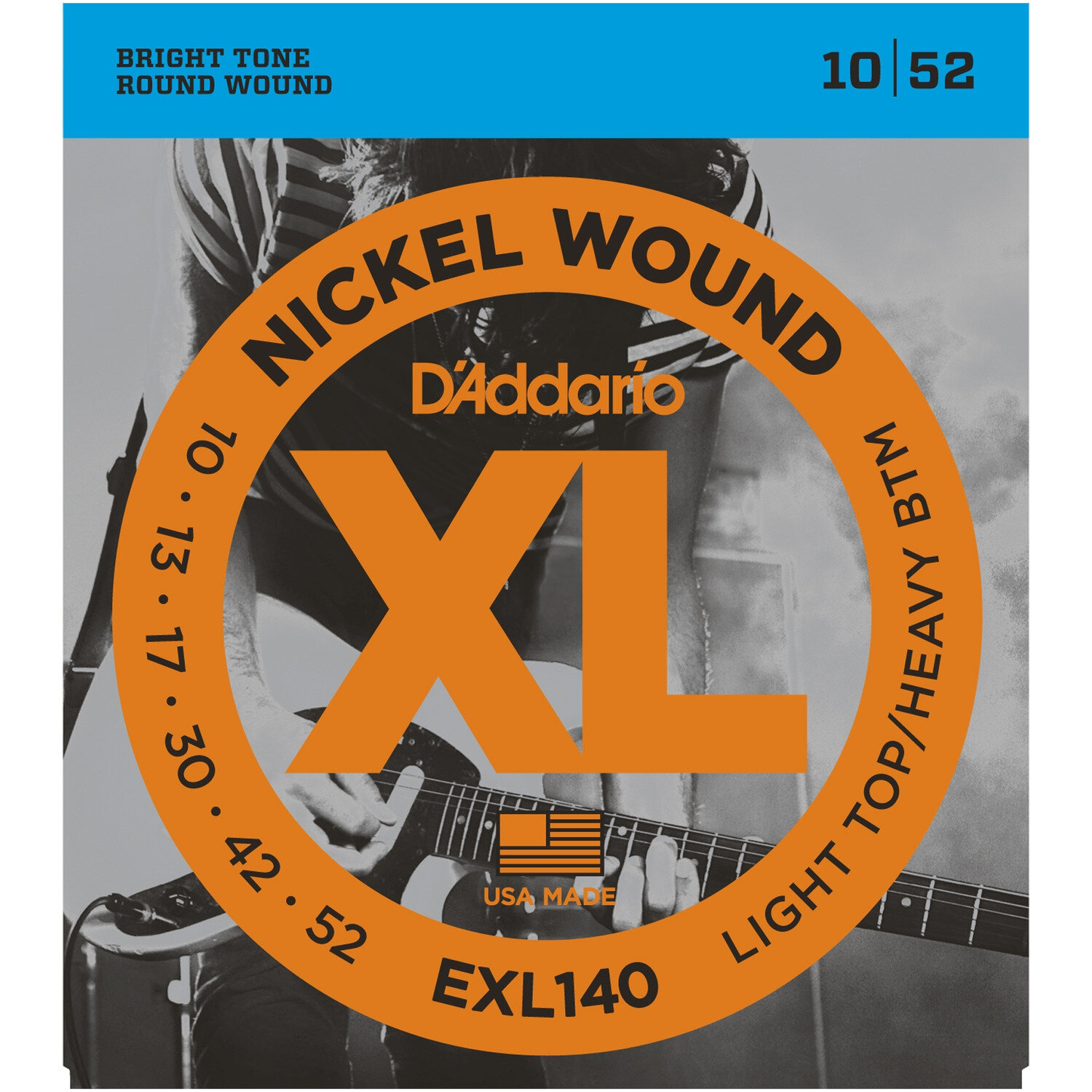 Струны для электрогитары D'Addario 10-52 EXL140 Light Top Heavy Bottom Nickel Wound