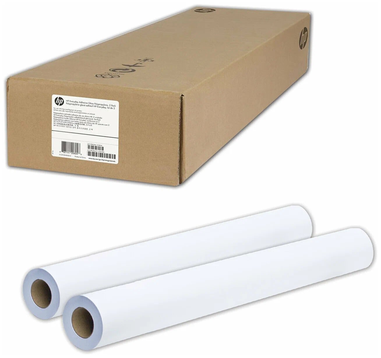 Пленка HP 36" A0 914мм х 22.9м 120г/м2 2 рулона самоклеящаяся полипропиленовая для струйной печати матовая C0F19A - фото №2