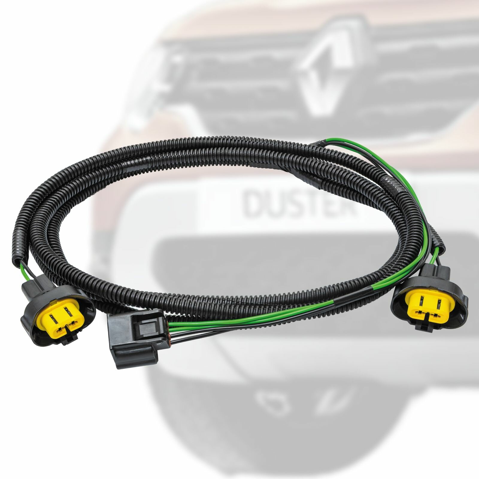 Проводка ПТФ Рено Дастер (Renault Duster) 2010-2015 гг / Монтажный комплект жгутов для ПТФ (противотуманных фар) ОЕМ: 240704722R — фото 1