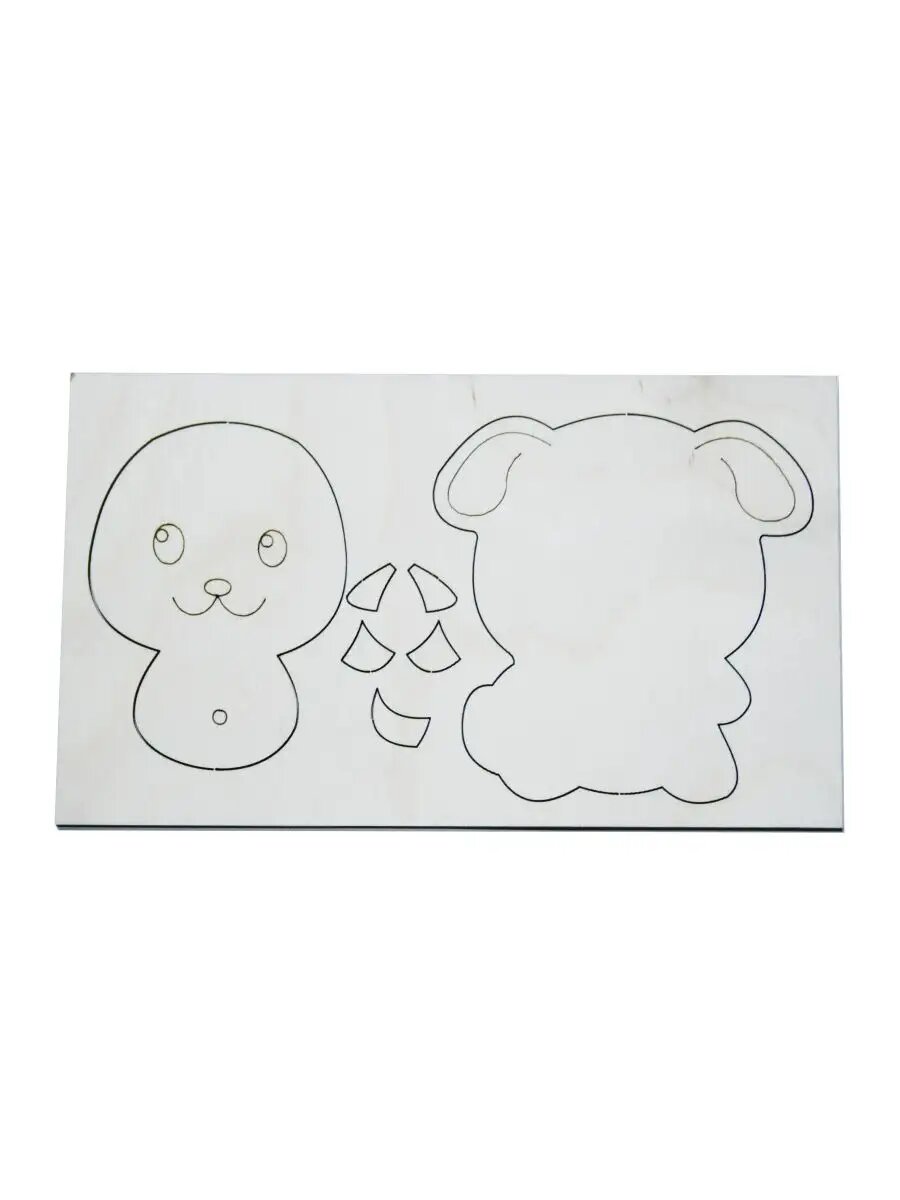 фото Деревянные заготовки Декупаж Собака 1 шт