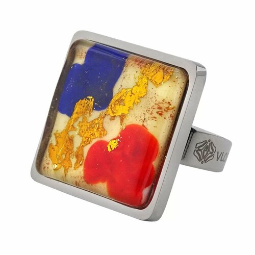 Печатка Vloes Samba, стекло, муранское стекло, красный