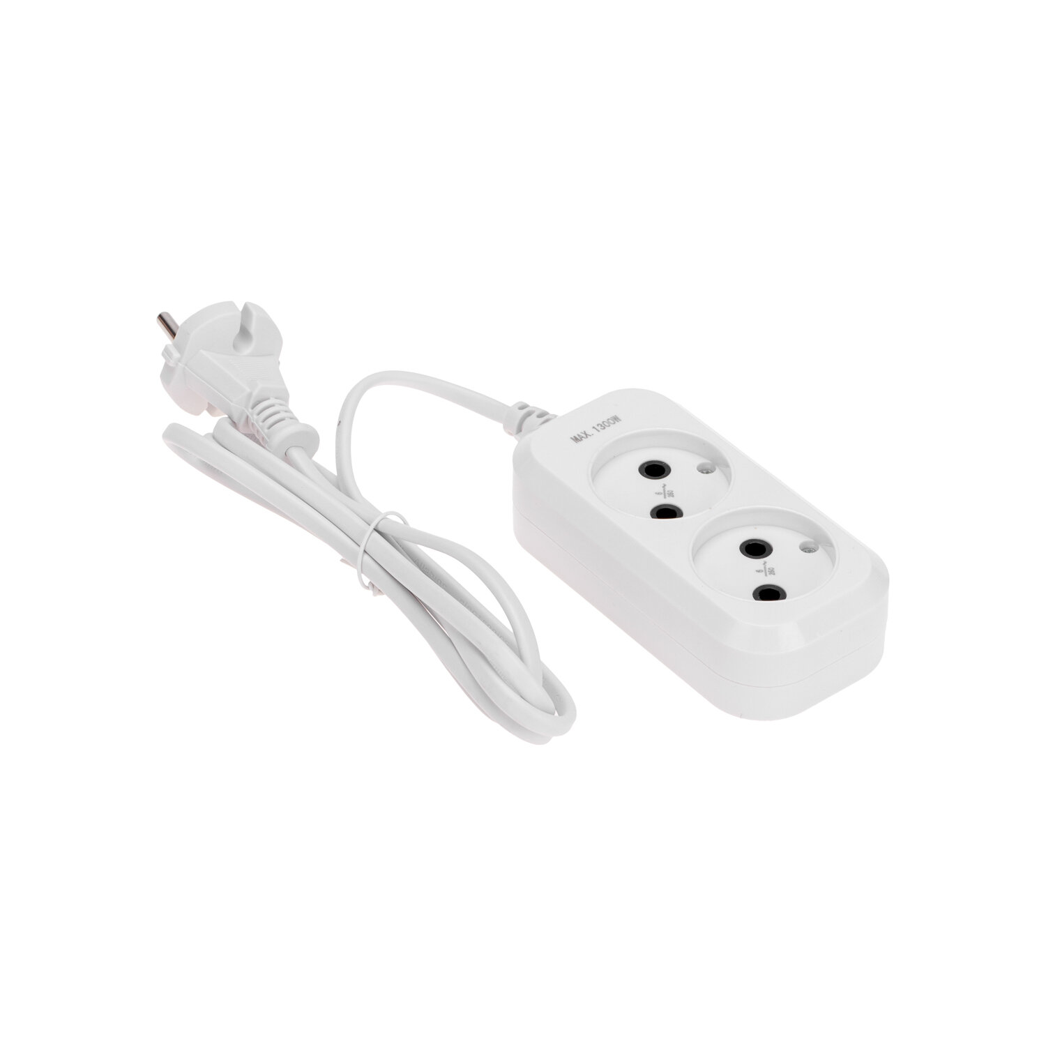 Удлинитель 2 гнезда 15м 2х075мм² б/з белый PROconnect