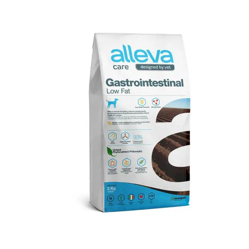 Alleva Care Dog Gastrointestinal Low Fat сухой диетический корм со сниженным уровнем жира для взрослых собак, при заболеваниях ЖКТ