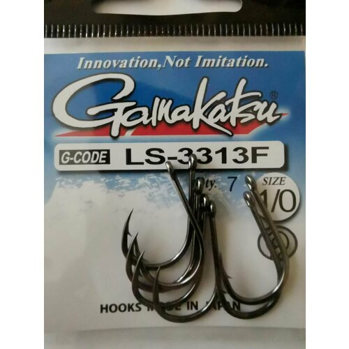 Крючок рыболовный Gamakatsu LS-3313F, размер 1/0, (7шт)