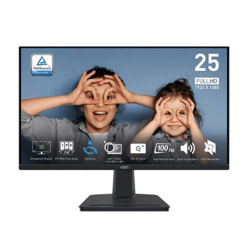 MSI Монитор LCD PRO MP251 245 169 1920х1080FHD IPS nonGLARE 100 Hz 300 cdm2 H178V178 13001 167M 1ms VGA HDMI Tilt Speakers 1Y Black 1791400₽