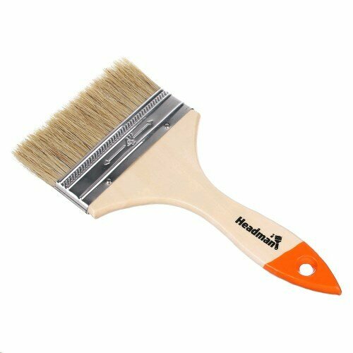 Кисть малярная плоская Бейсик натуральная щетина 4 (100мм)