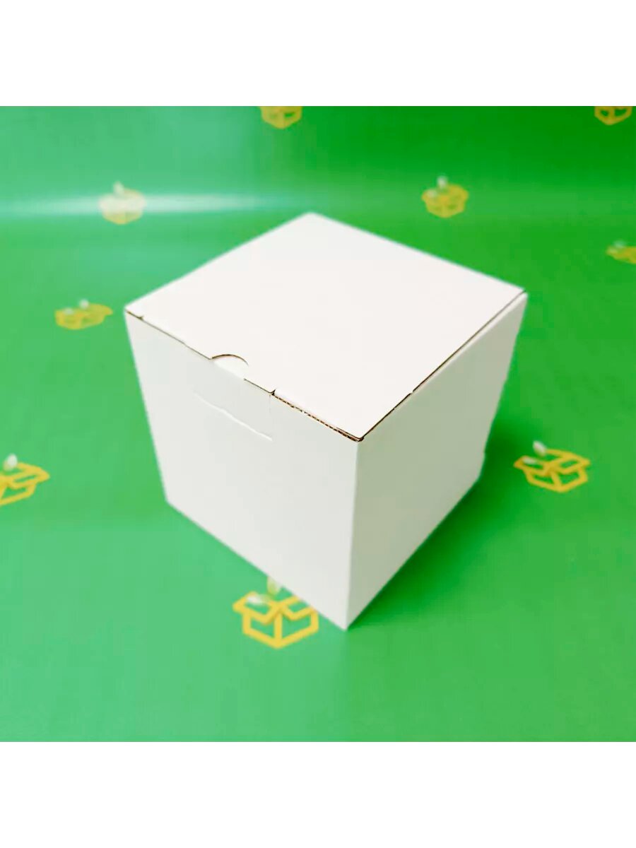 Коробки картонные самосборные 11х11х11, 100 шт, ЯроПак Белые — фото 1