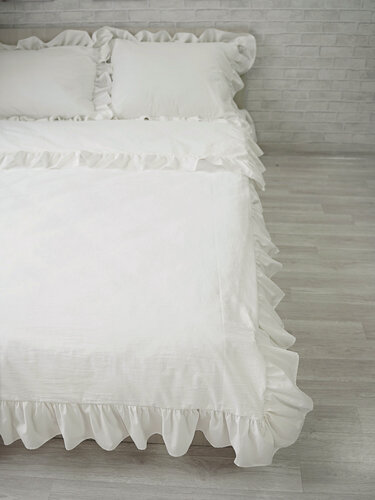 Изображение товара Комплект постельного белья вареный хлопок двуспальный с европростыней