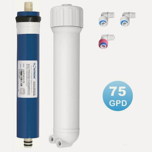 Изображение товара Корпус мембраны для обратного осмоса 1812 2012 с фитингами и мембраной Vontron ULP-1812-75