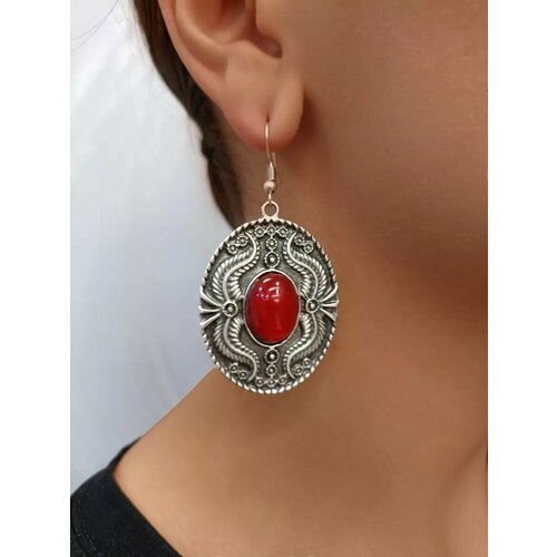 Серьги, серебристый