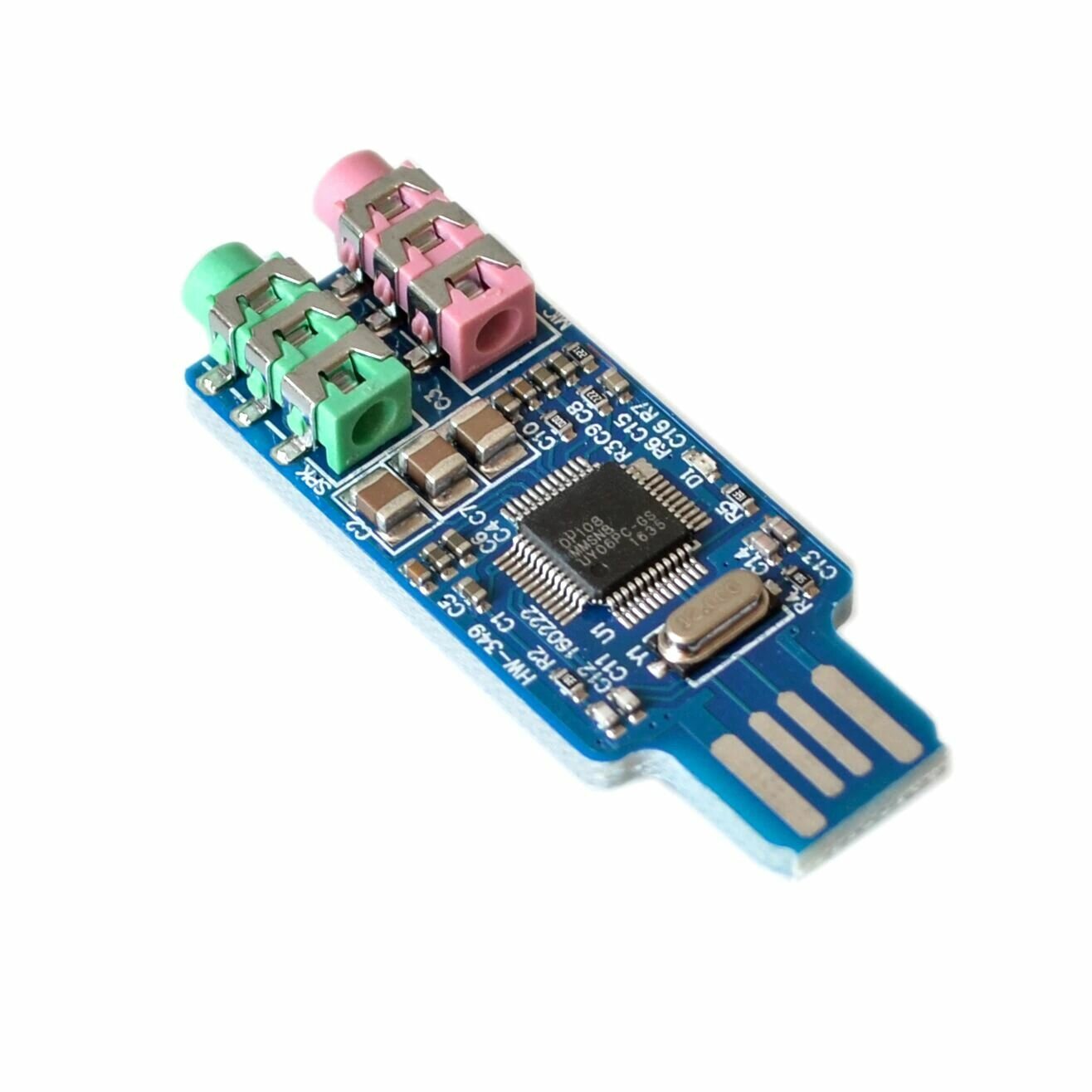 CM108 L059 Внешняя звуковая карта USB на базе CM108B, 2x3.5mm jack
