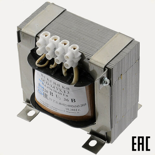 Изображение товара Трансформатор ОСО-0,4УХЛ3 220/36В 0,4кВА