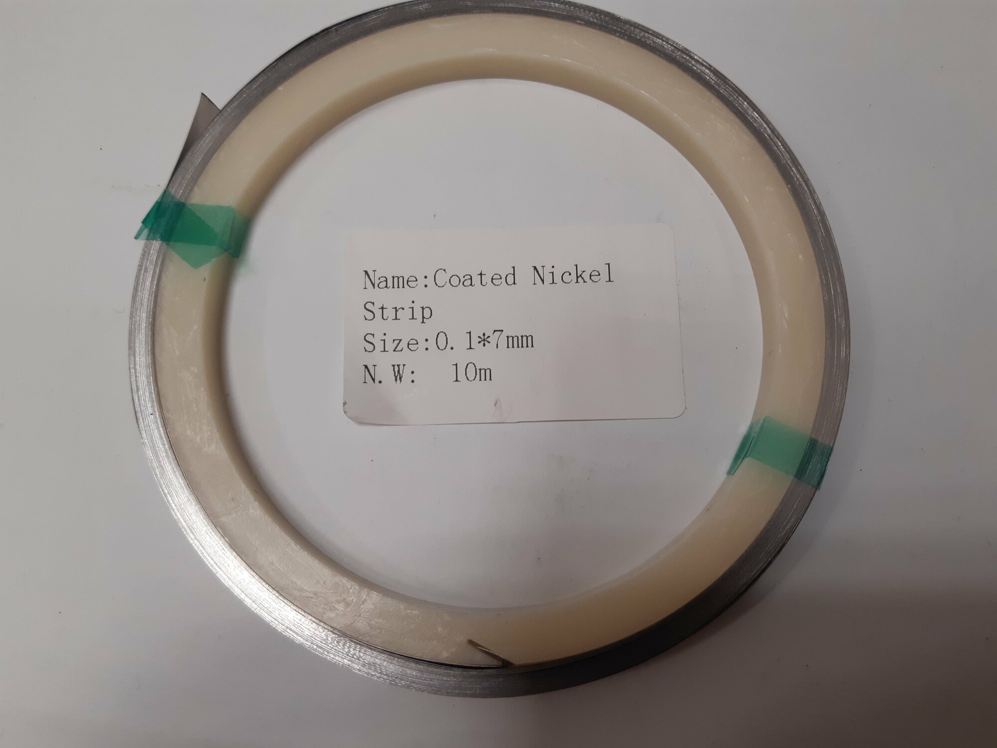 Никелевая лента 0.1мм*7мм 10м для точечной сварки аккумуляторов