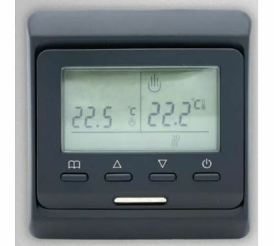 Термостат (терморег.) электр. E 51.716 СУ 16A програм,2датчик темп: вынос.3м/встр. Черный хитап