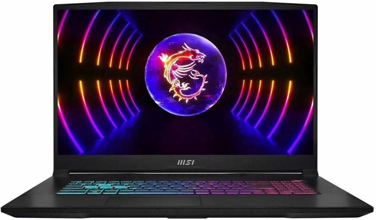 Ноутбук игровой MSI Katana 17 B13UCX-1428XRU 17.3", IPS, Intel Core i5 13420H 2.1ГГц, 8-ядерный, 16ГБ DDR5, 512ГБ SSD, NVIDIA GeForce RTX 2050 - 4 ГБ, без операционной системы, черный [9s7-17l541-14 9S7-17L541-1428