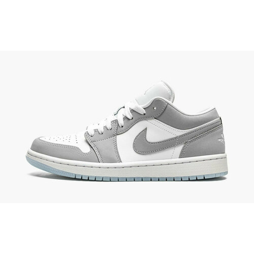 фото Кроссовки nike air jordan 1 low, полнота f, размер 35,5 ru, wolf grey