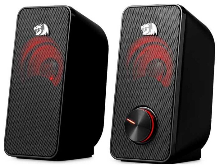 Акустическая система 2.0 Redragon Stentor черный 6 Вт питание от USB (77600)