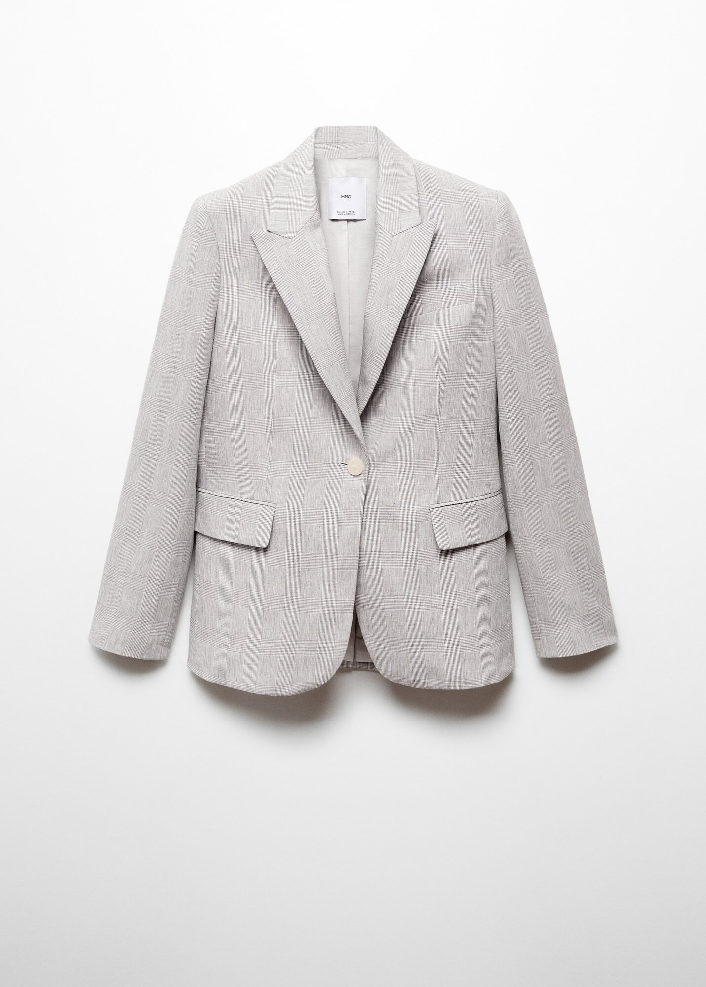 Пиджак MANGO, размер 19, светло-серый — фото 1