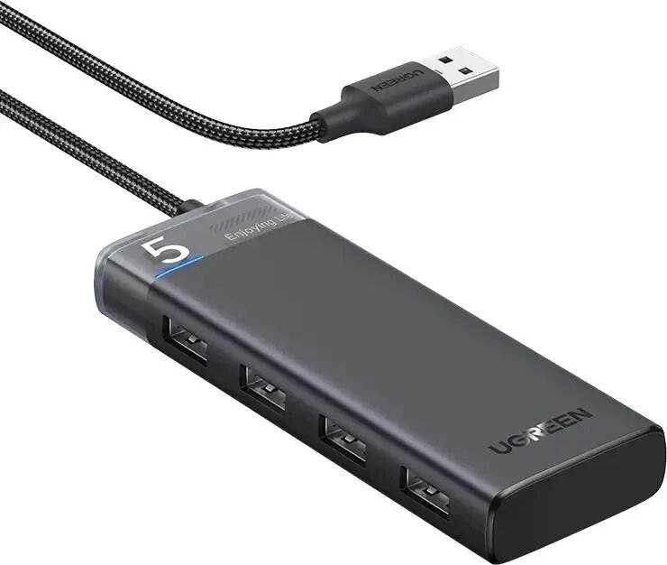 Хаб UGREEN CM653 (15548) 4-Port USB-A Hub. Цвет: черный