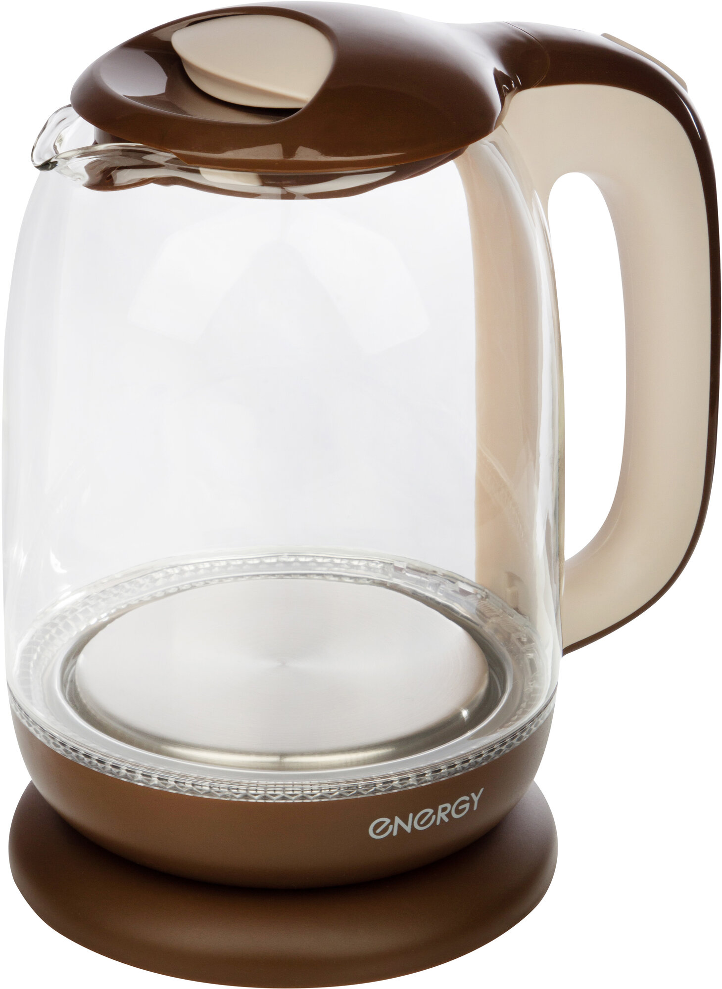 Чайник ENERGY E-281 (1.7л) стекло пластик цвет коричневый