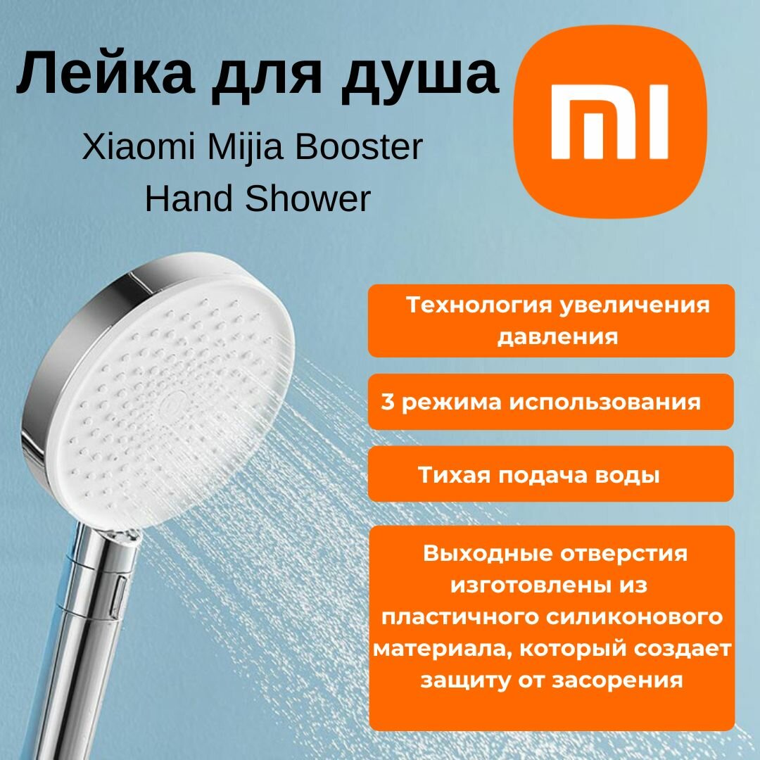 Лейка для душа Xiaomi Mijia Booster Hand Shower (MJZYSCHS01DB)