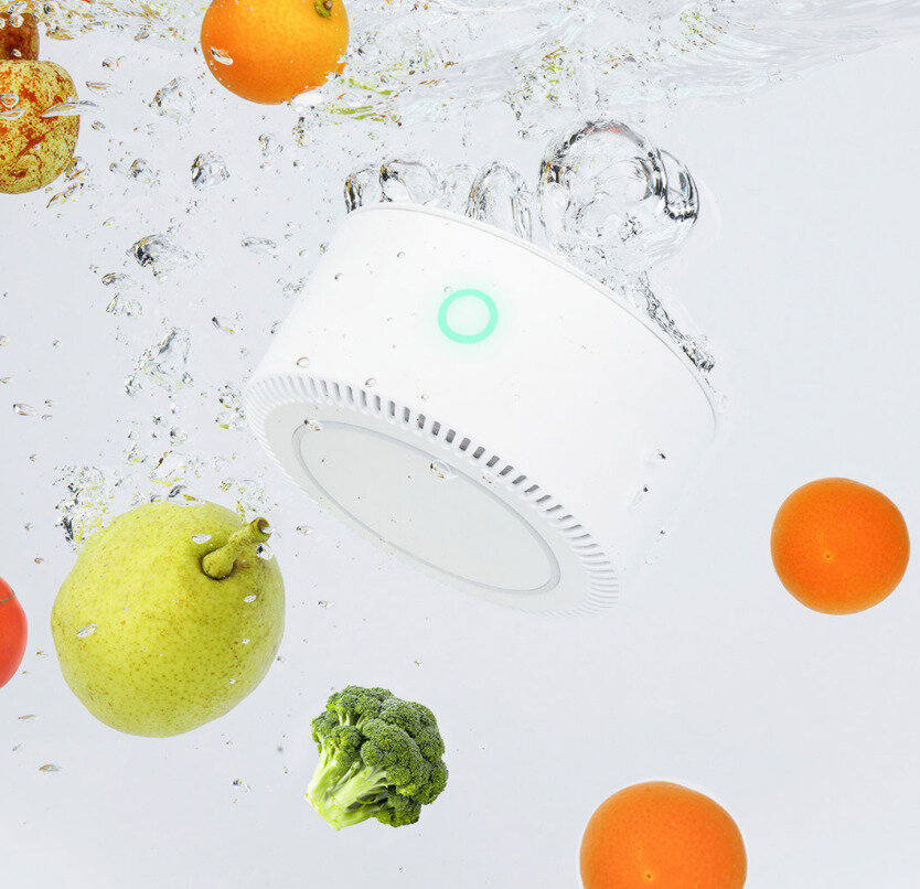 Овощечистки Xiaomi Машина для дезинфекции и очистки фруктов и овощей Ультразвуковая дезактивация Xiaomi Upany UPS-01 Protable Wireless Fruit Food Purifier 4400mAh, белый