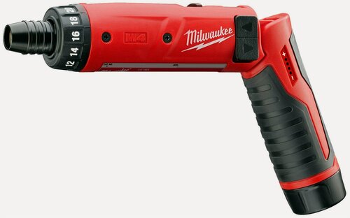 Изображение товара Аккумуляторная отвертка Milwaukee 4933440475, Li-Ion, 2 скорости, 4,0 В, 5 Нм, 2 АКБ, красная/черная
