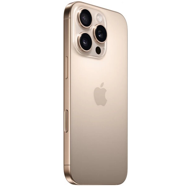 Смартфон Apple iPhone 16 Pro, 128GB, Desert Titanium, Dual SIM — фото 1