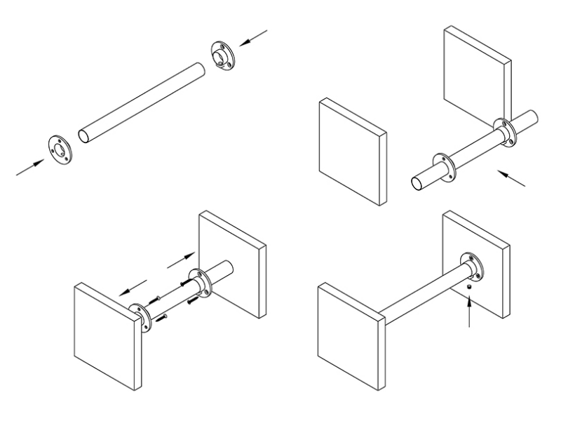 Штангодержатель круглый с фиксатором для трубы 25мм - 2 шт. Эксклюзивно от ШкафыТут. РФ — фото 1