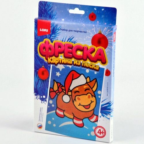 Фреска. Картина из песка "бычок"