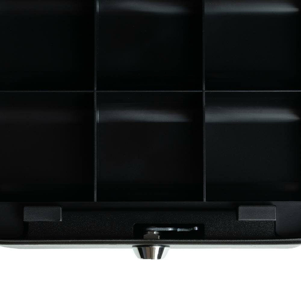 Кэшбокс ключевой замок 200х160х90 мм черный — фото 1