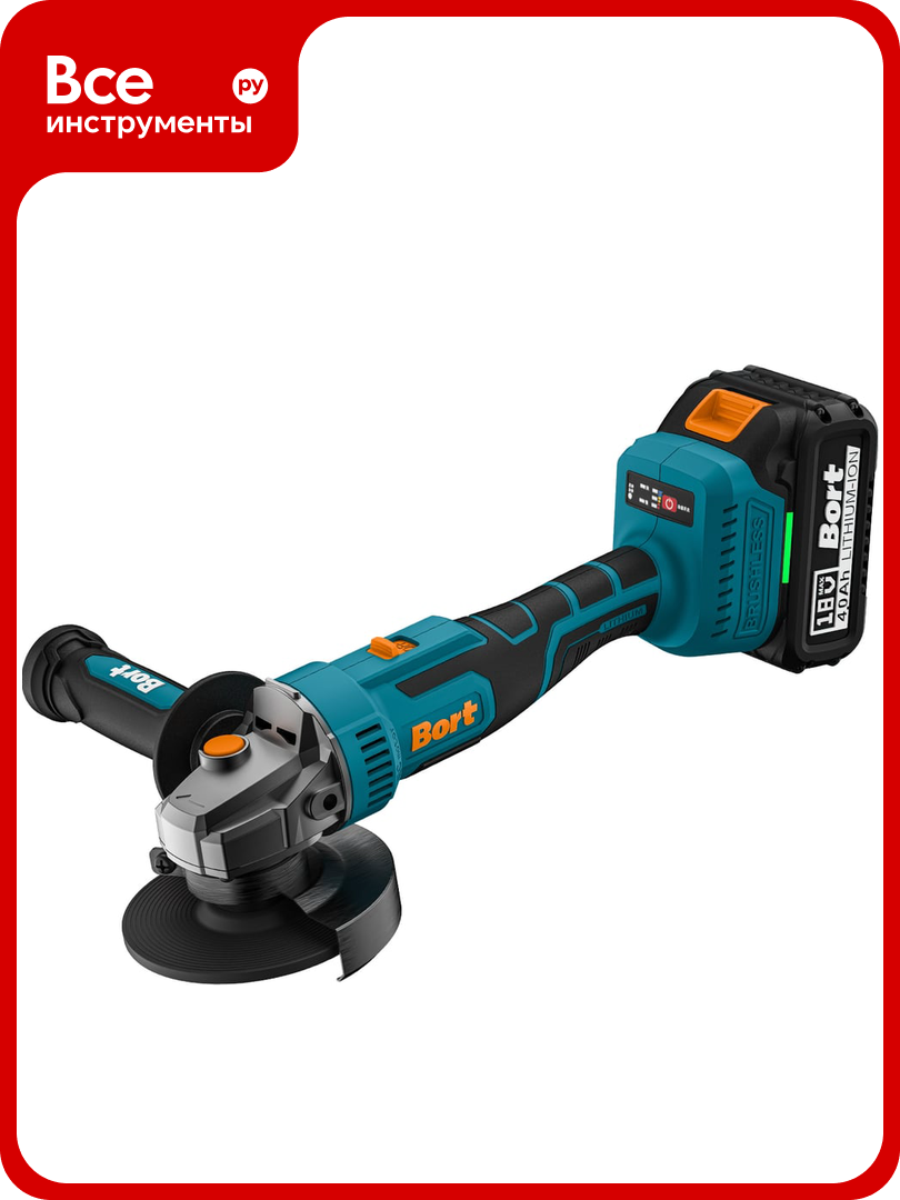 Шлифовальная угловая аккумуляторная машина BORT BWS 21Li 93413571